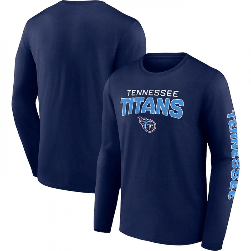 Men's Tennessee Titans Navy Go the Distance Long Sleeve T-Shirt 