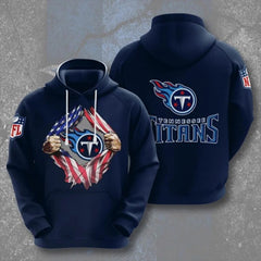 Men's Tennessee Titans Navy 3D Trending T-Shirt Hoodie 