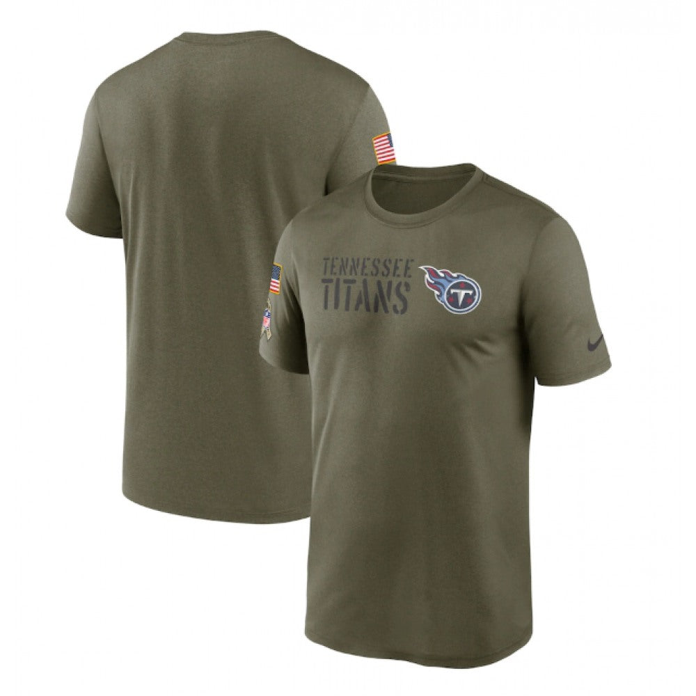 Men's Tennessee Titans Olive 2022 Salute to Service Legend Team T-Shirt 