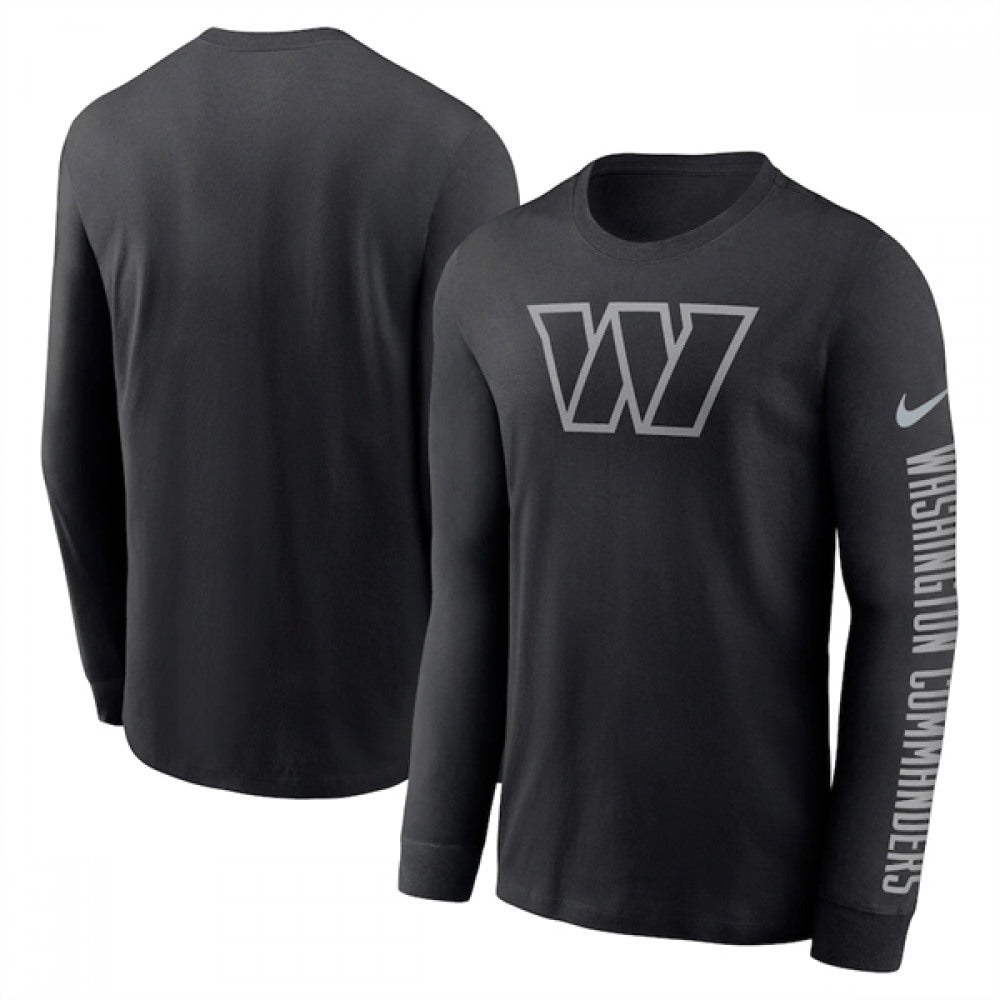 Men's Washington Commanders Black Long Sleeve T-Shirt 