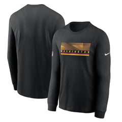 Men's Washington Football Team 2020 Black Sideline Impact Legend Performance Long Sleeve T-Shirt 