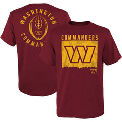 Men's Washington Commanders Burgundy Preschool Liquid Camo Logo T-Shirt 