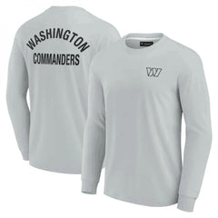 Men's Washington Commanders Grey Signature Unisex Super Soft Long Sleeve T-Shirt 