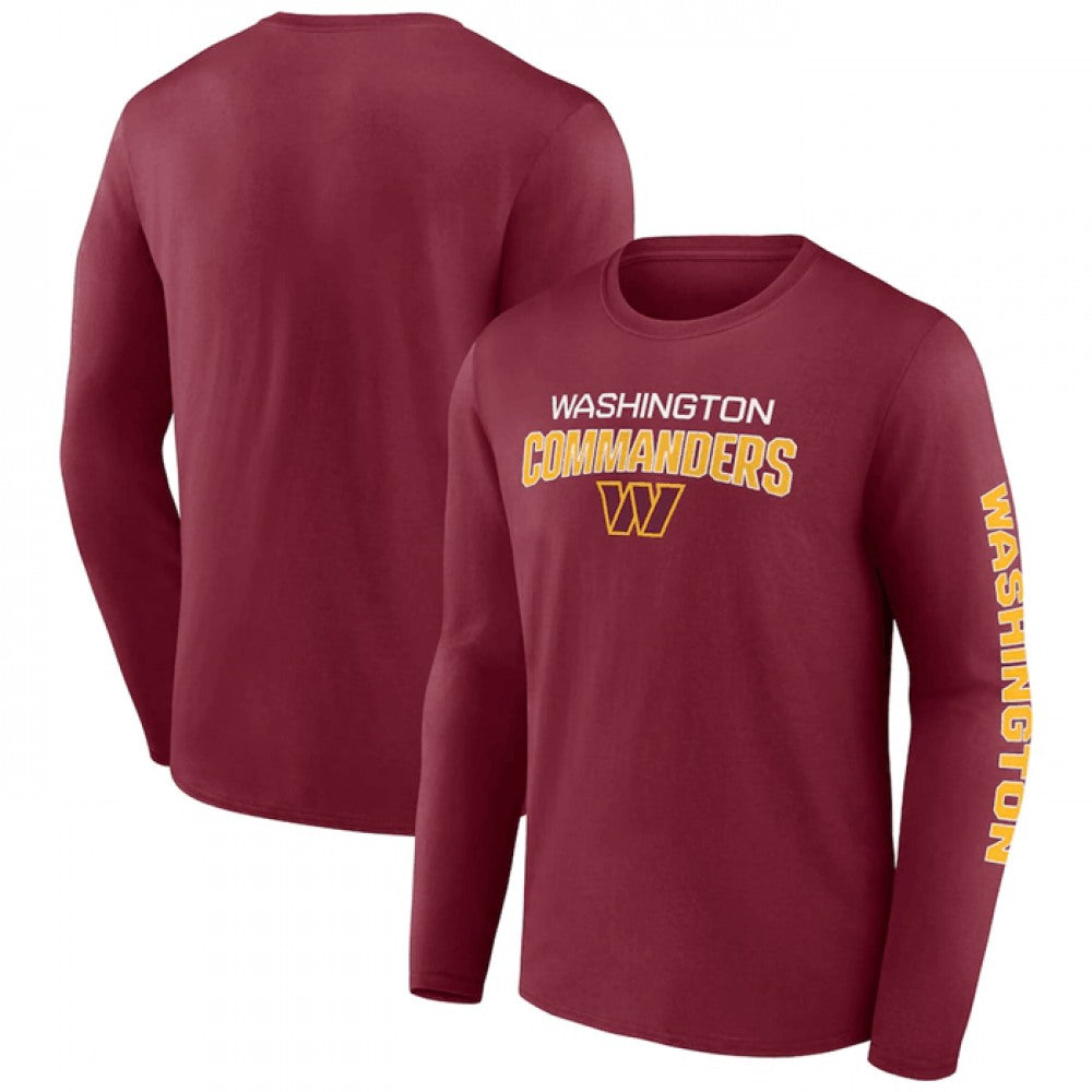 Men's Washington Commanders Red Go the Distance Long Sleeve T-Shirt 
