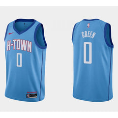 Men's Houston Rockets #0 Jalen Green City Edition Blue Stitched Basketball Jersey