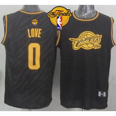 Cavaliers #0 Kevin Love Black Precious Metals Fashion The Finals Patch Stitched NBA Jersey