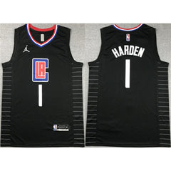 Men's Los Angeles Clippers #1 James Harden Stitched Jersey