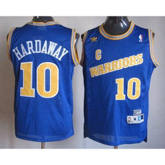 Warriors #10 Tim Hardaway Blue Throwback Stitched NBA Jersey