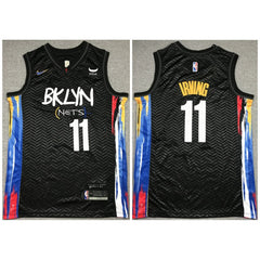 Men's Brooklyn Nets #11 Kyrie Irving Black City Edition Stitched Jersey