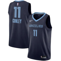 Men's Memphis Grizzlies #11 Mike Conley Navy Icon Edition Stitched Swingman Jersey