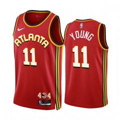 Men's Atlanta Hawks #11 Trae Young 2022/23 Red Icon Edition Stitched Jersey