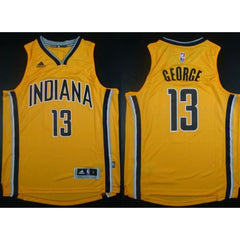 Revolution 30 Pacers #13 Paul George Yellow Stitched NBA Jersey