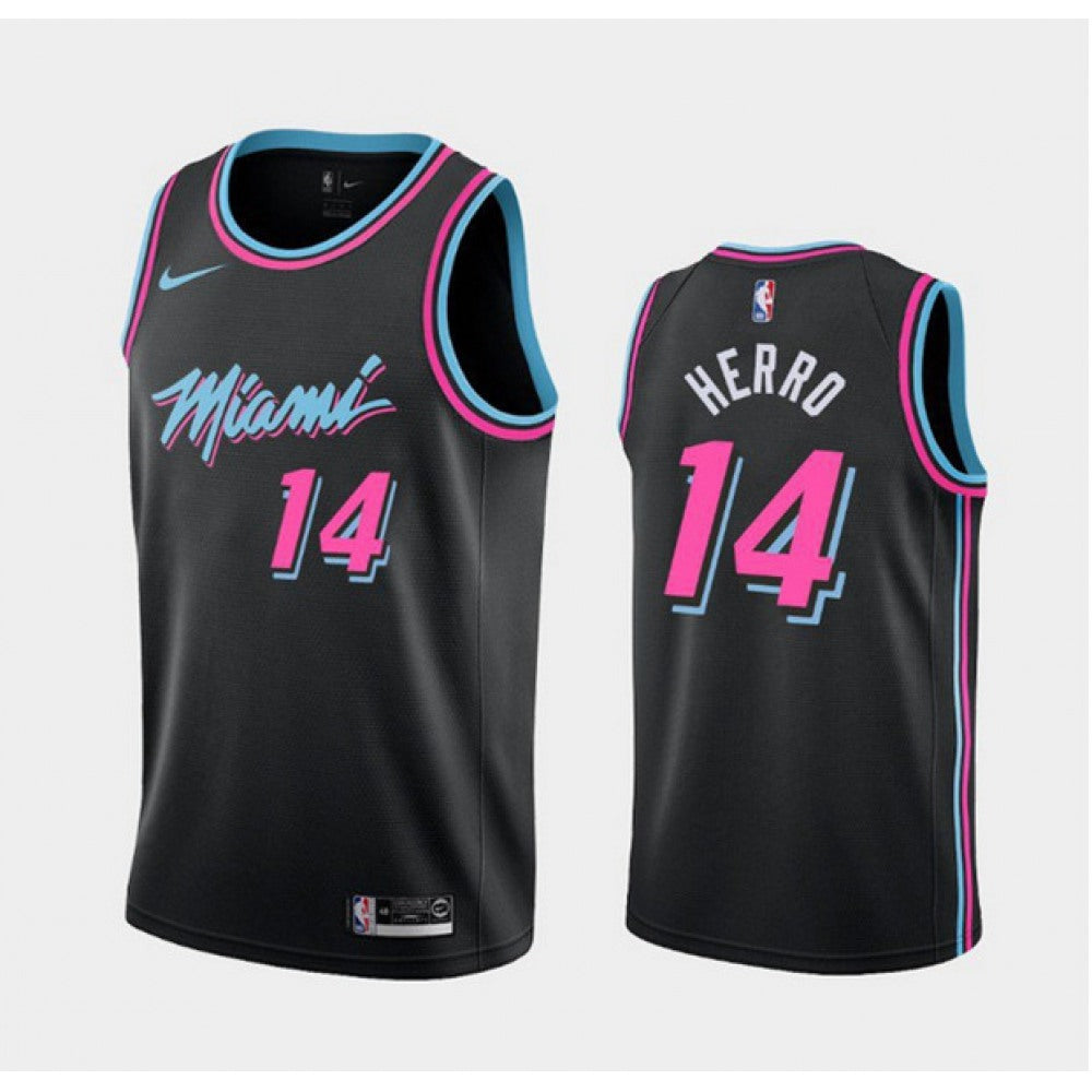 Men's Miami Heat #14 Tyler Herro 2020 Black  Stitched Jersey