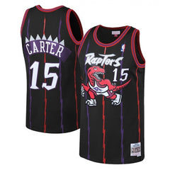 Youth Toronto Raptors #15 Vince Carter 1998-99 Black Mitchell & Ness Throwback Swingman Stitched Basketball Jersey