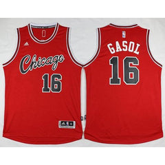 Bulls #16 Pau Gasol Red Hardwood Classics Performance Stitched NBA Jersey