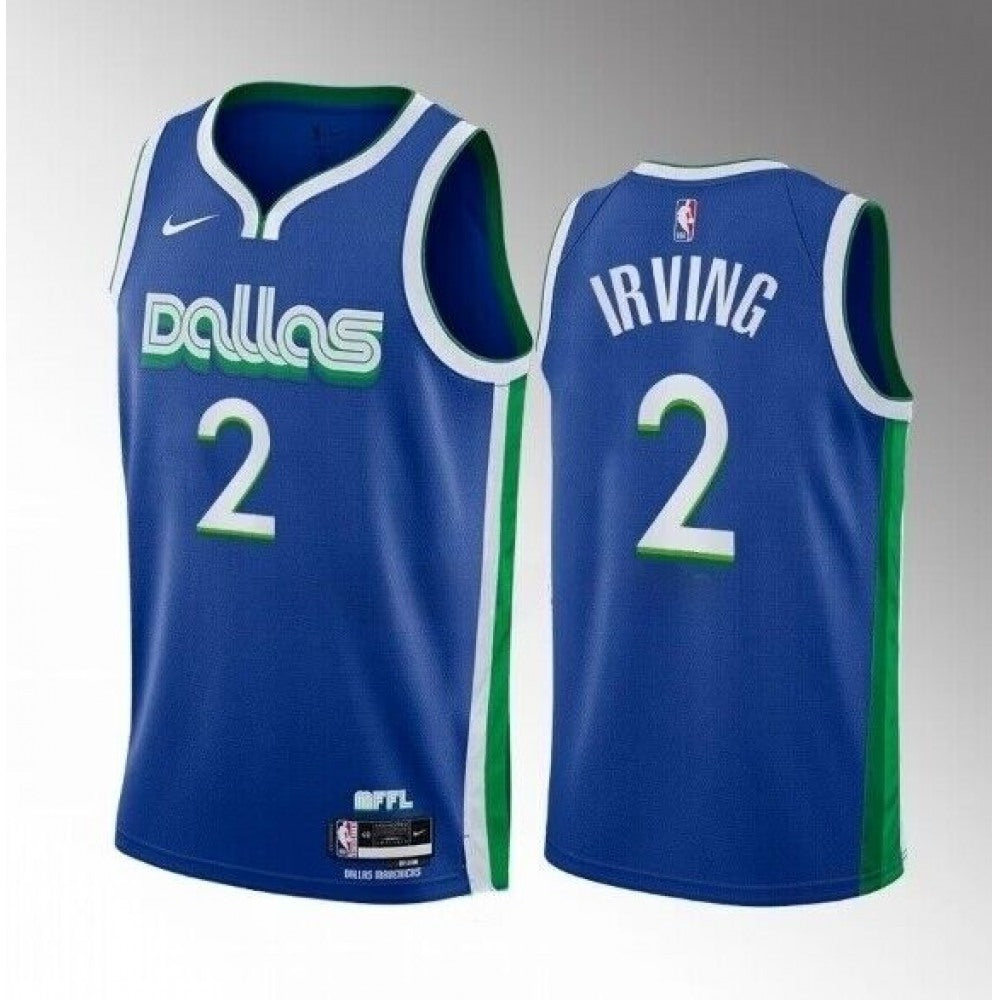 Youth Dallas Mavericks #2 Kyrie Irving Blue 2023/23 City Edition Stitched Basketball Jersey