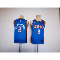 Youth Thunder #2 Shai Gilgeous-Alexander Blue Stitched Basketball  Jersey