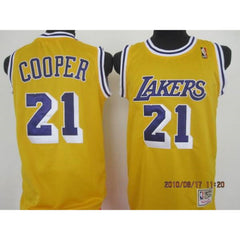 Lakers #21 Michael Cooper Stitched Yellow Throwback NBA Jersey