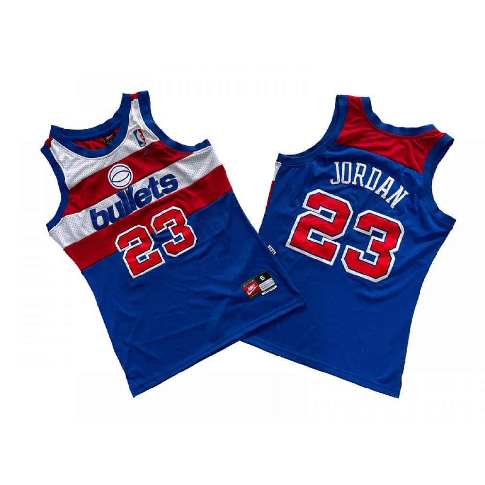 Men's Washington Wizards #23 Michael Jordan Blue/Red  Throwback Stitched Jersey