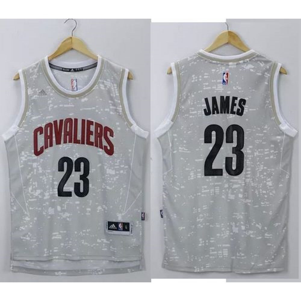 Cavaliers #23 LeBron James Grey City Light Stitched NBA Jersey