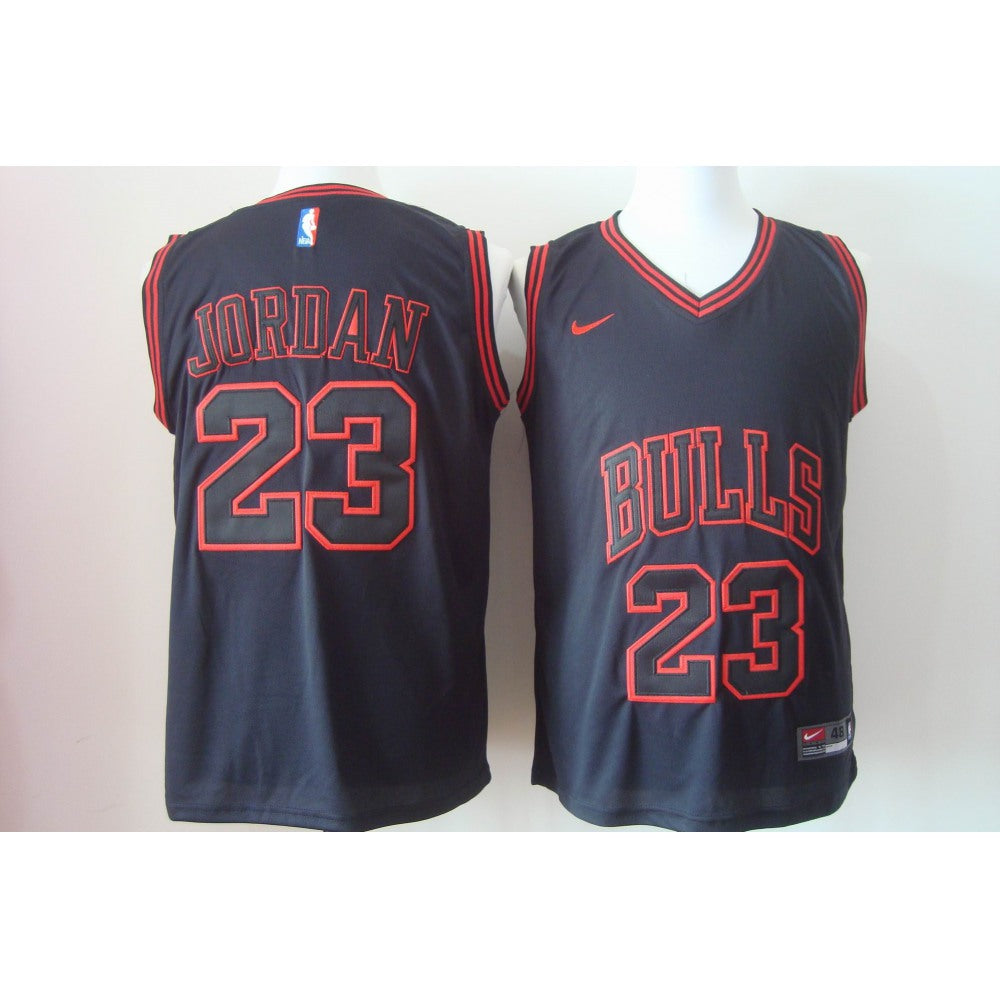 Men's Chicago Bulls #23 Michael Jordan 2017 Black Bulls Fashion Stitched NBA Jersey