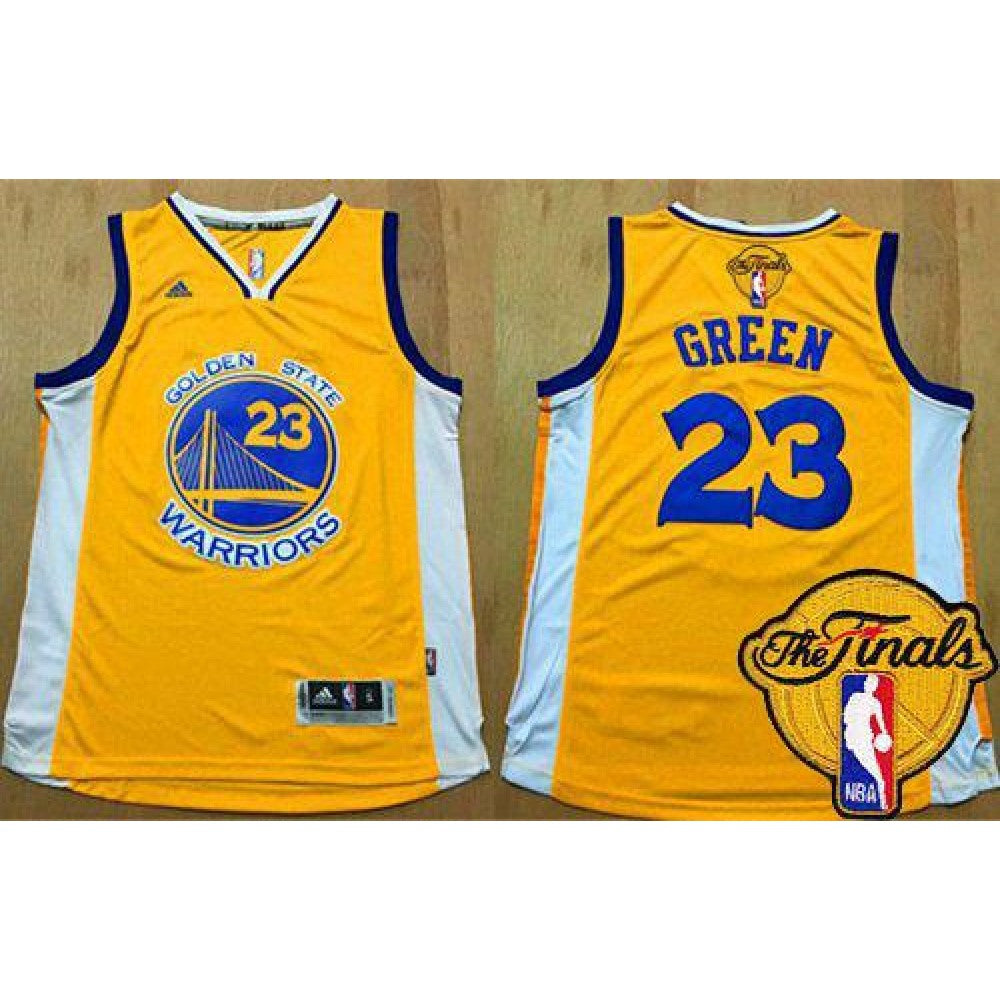 Warriors #23 Draymond Green Gold The Finals Patch Stitched NBA Jersey