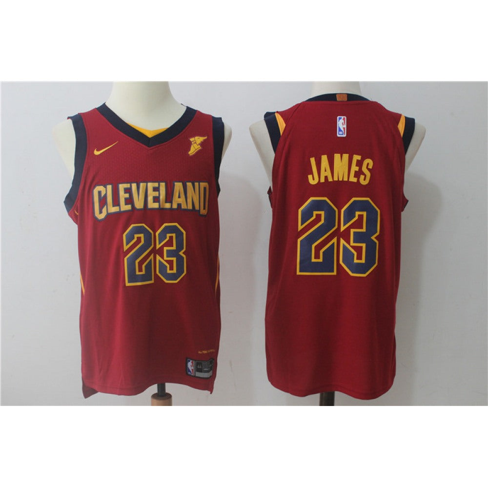 Men's Cleveland Cavaliers #23 LeBron James Wine Red Stitched NBA Jersey