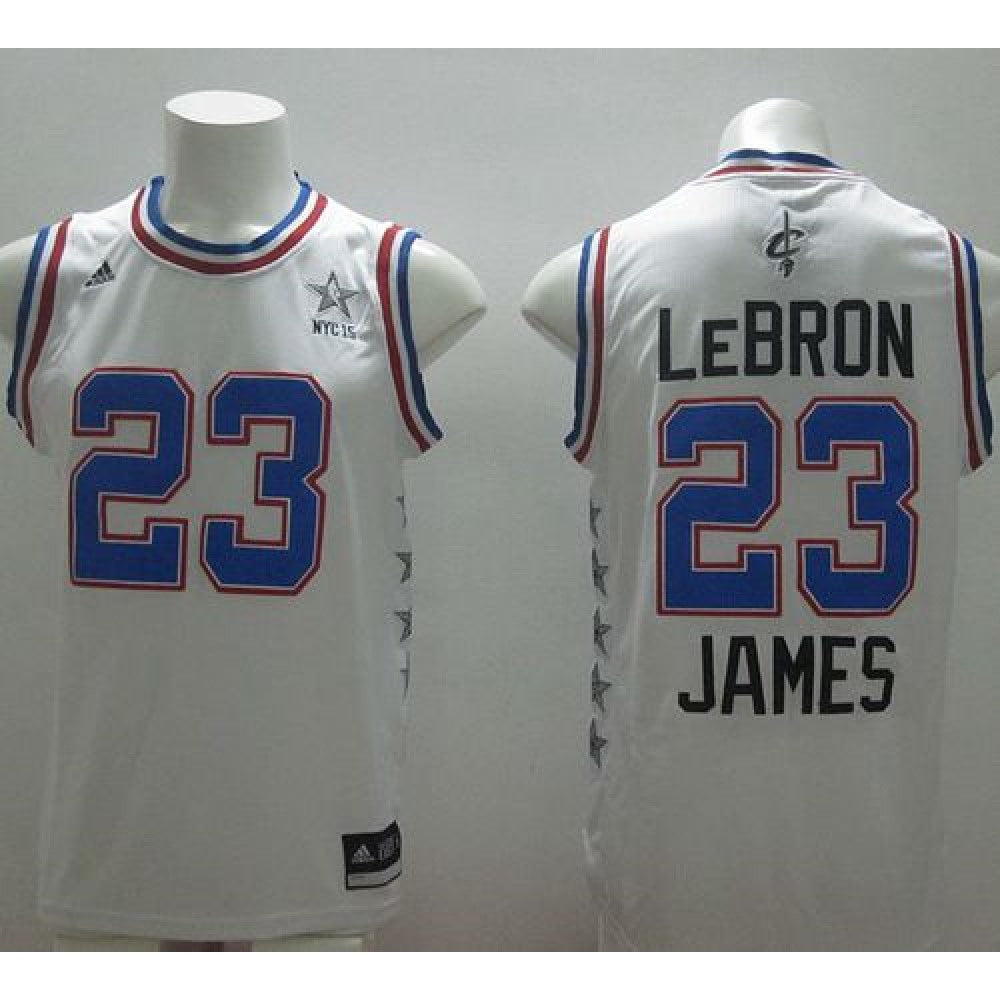 Cavaliers #23 LeBron James White 2015 All Star Stitched NBA Jersey