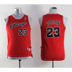 Bulls #23 Michael Jordan Red Throwback Stitched Youth NBA Jersey