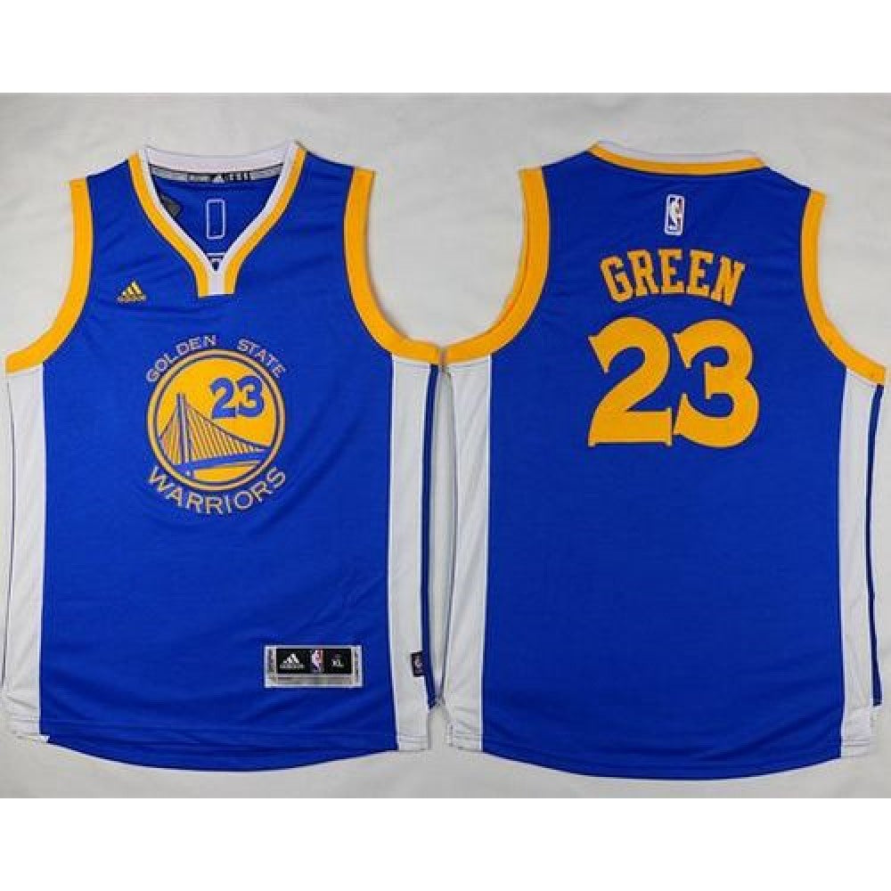 Warriors #23 Draymond Green Blue Stitched Youth NBA Jersey