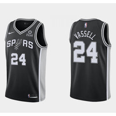 Men's San Antonio Spurs #24 Devin Vassell Black Icon Edition Stitched Jersey