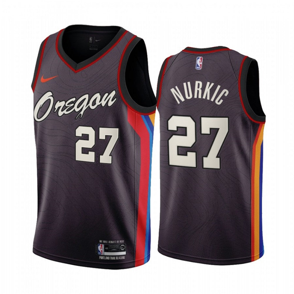 Men's Portland Trail Blazers #27 Jusuf Nurkic 2020 Coffee City  Edition Stitched Jersey