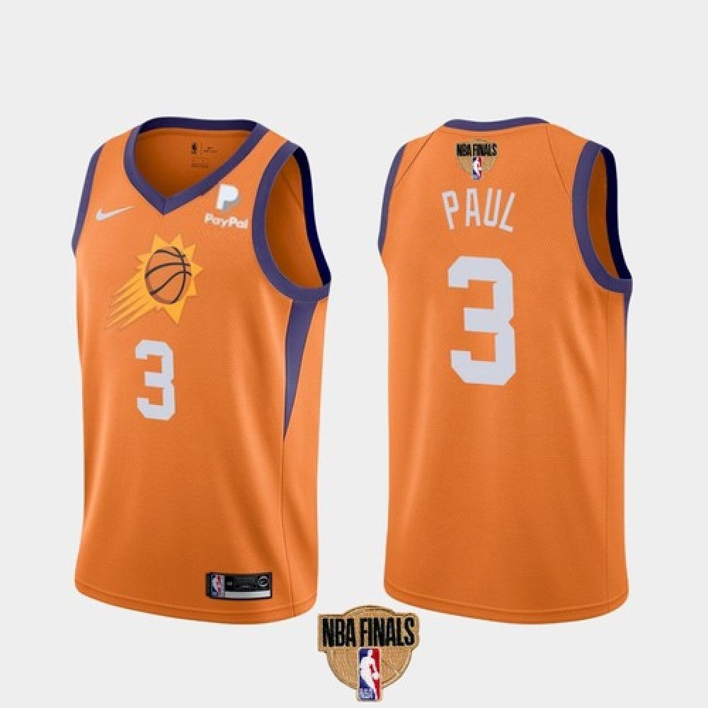 Men's Phoenix Suns #3 Chris Paul 2021 Orange Statement Finals Basketball Swingman Stitched  Jersey