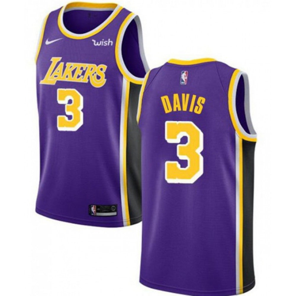 Men's Los Angeles Lakers #3 Anthony Davis Purple Stitched NBA Jersey