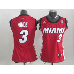 Heat #3 Dwyane Wade Red Women's Alternate Stitched NBA Jersey