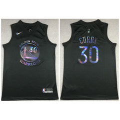 Men's Golden State Warriors #30 Stephen Curry Black Crucial Catch Stitched NBA Jersey