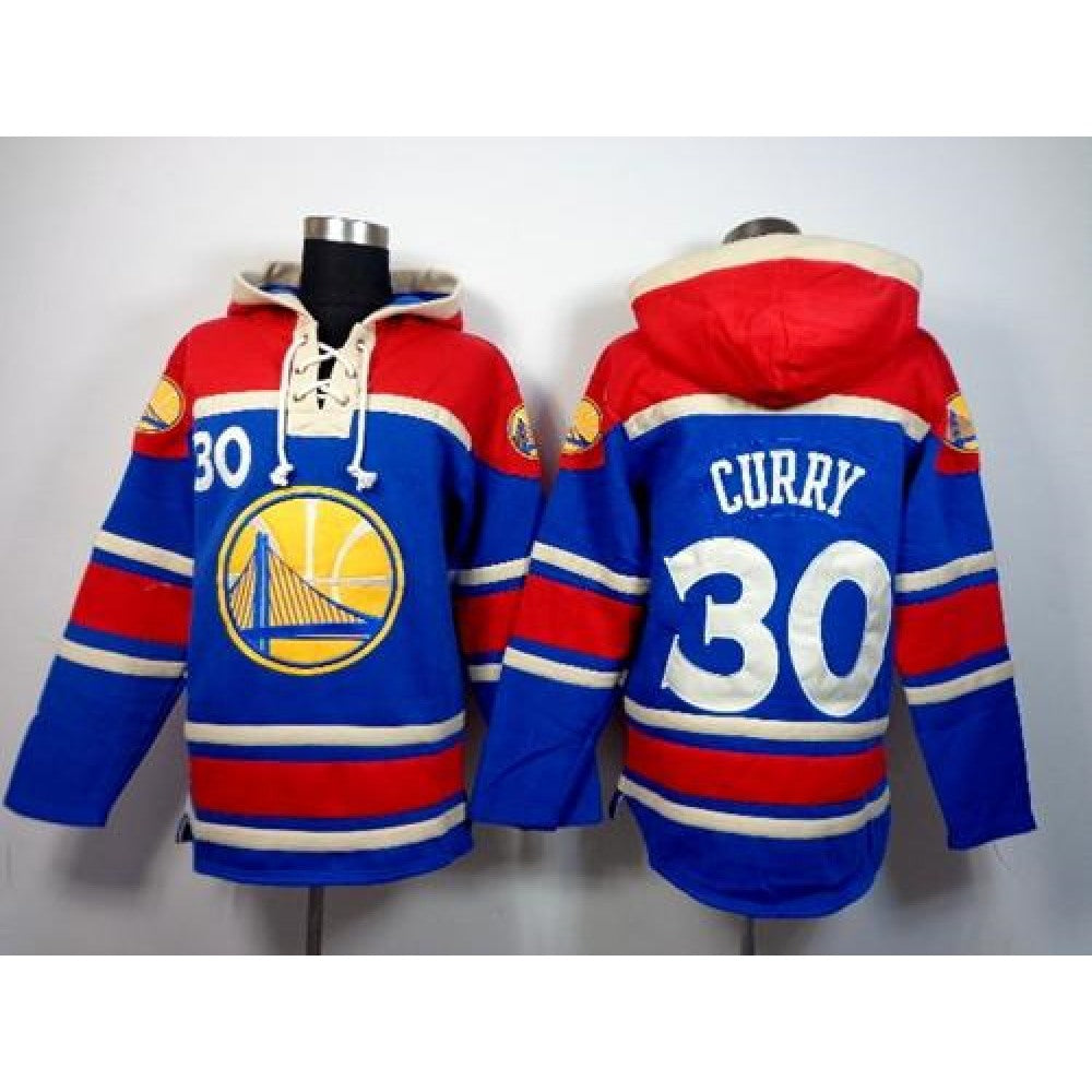 Warriors #30 Stephen Curry Blue Sawyer Hooded Sweatshirt NBA Hoodie