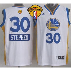 Warriors #30 Stephen Curry White 2014-15 Christmas Day The Finals Patch Stitched Youth NBA Jersey