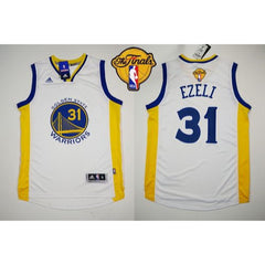 Revolution 30 Warriors #31 Festus Ezeli White The Finals Patch Stitched NBA Jersey