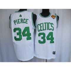 Celtics #34 Paul Pierce Stitched White Final Patch NBA Jersey