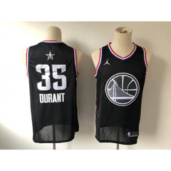 Men's Golden State Warriors #35 Kevin Durant Black 2019 NBA All Star Stitched NBA Jersey