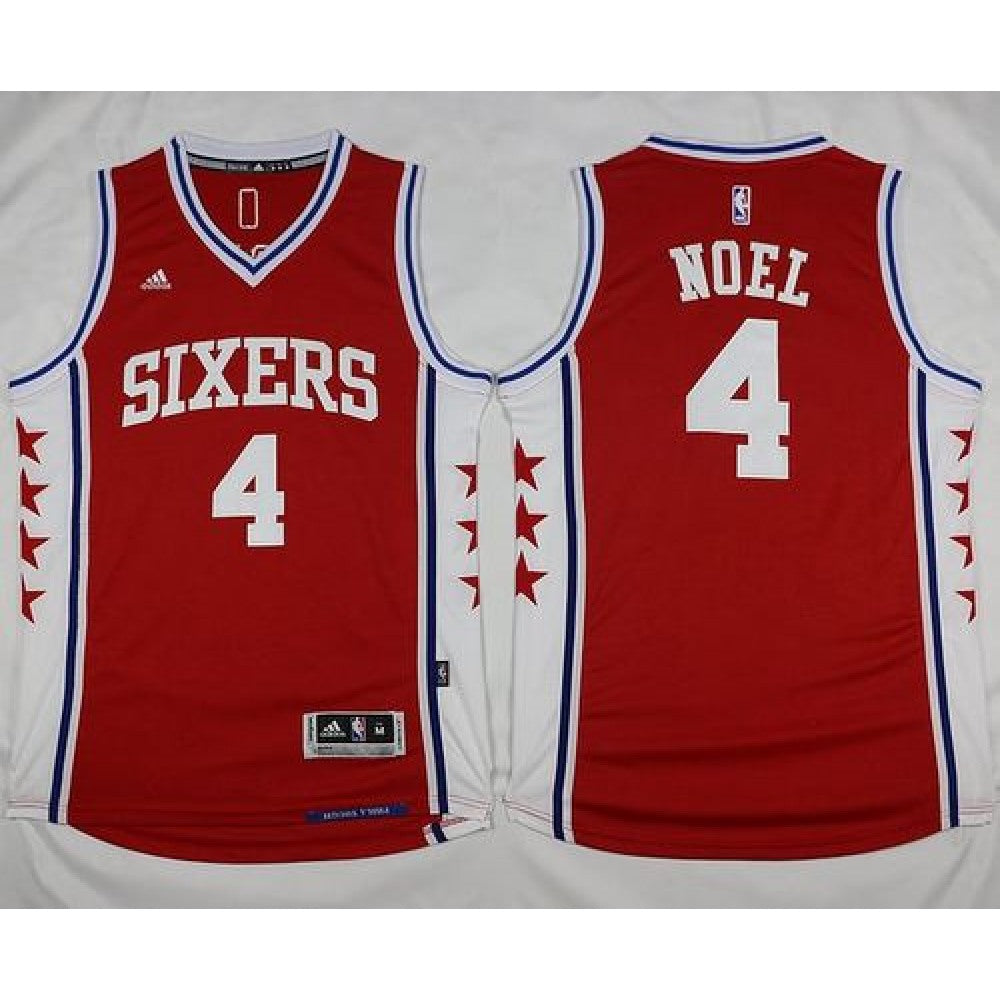 Revolution 30 76ers #4 Nerlens Noel Red Stitched NBA Jersey
