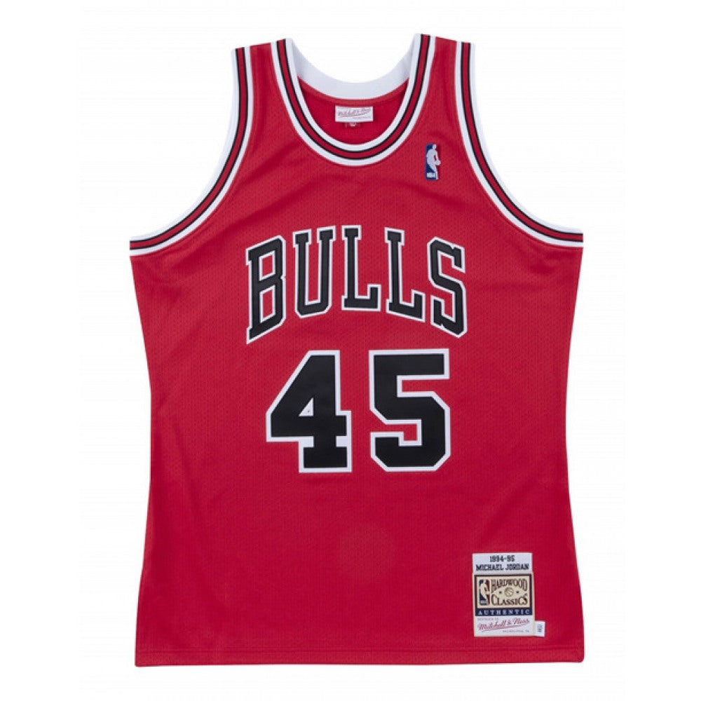 Men's Chicago Bulls #45 Michael Jordan Red Throwback Stitched Jersey