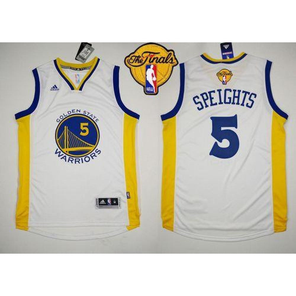 Revolution 30 Warriors #5 Marreese Speights White The Finals Patch Stitched NBA Jersey