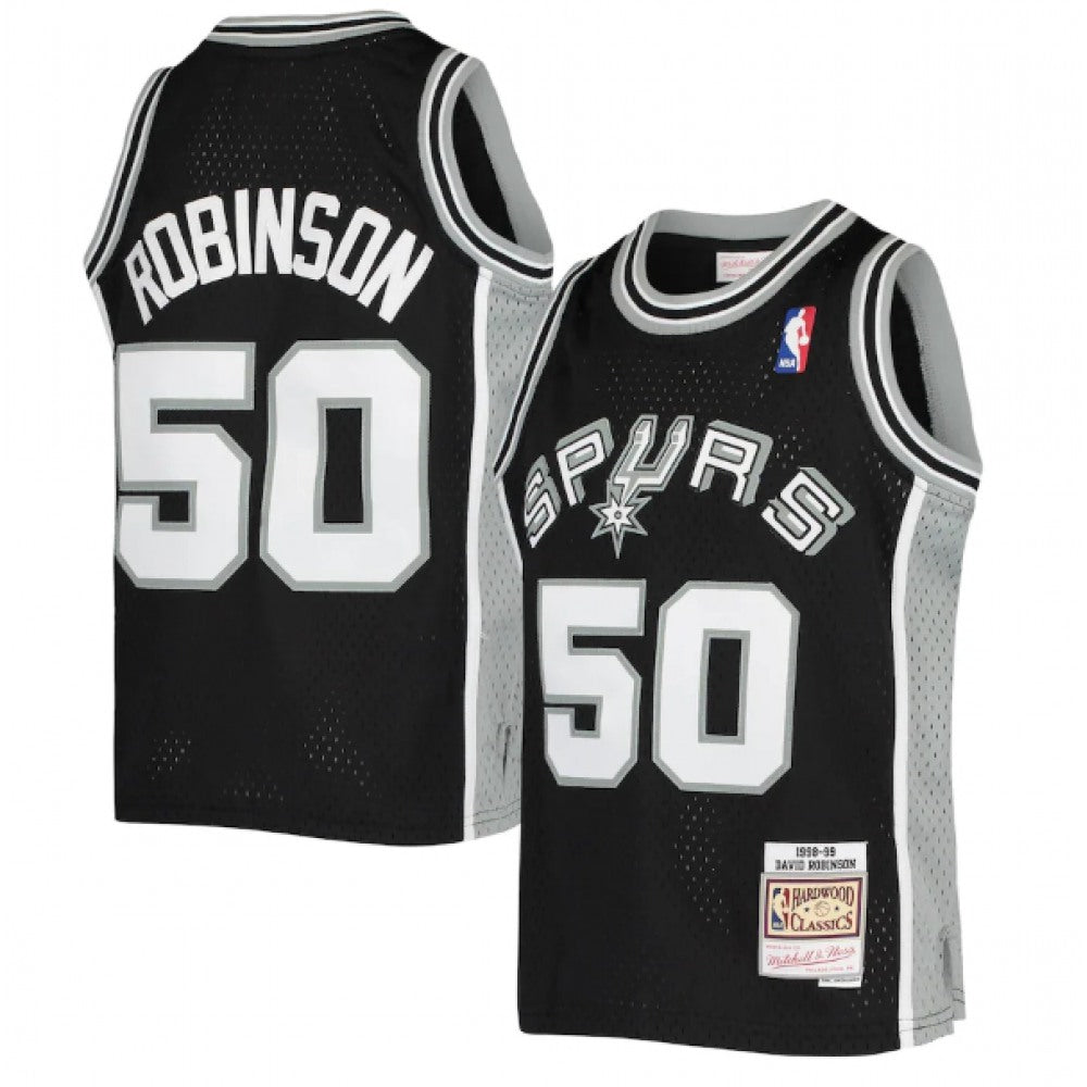 Men's San Antonio Spurs #50 David Robinson Mitchell & Ness Black 1998-99 Hardwood Classics Swingman Throwback Jersey
