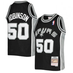 Men's San Antonio Spurs #50 David Robinson Mitchell & Ness Black 1998-99 Hardwood Classics Swingman Throwback Jersey