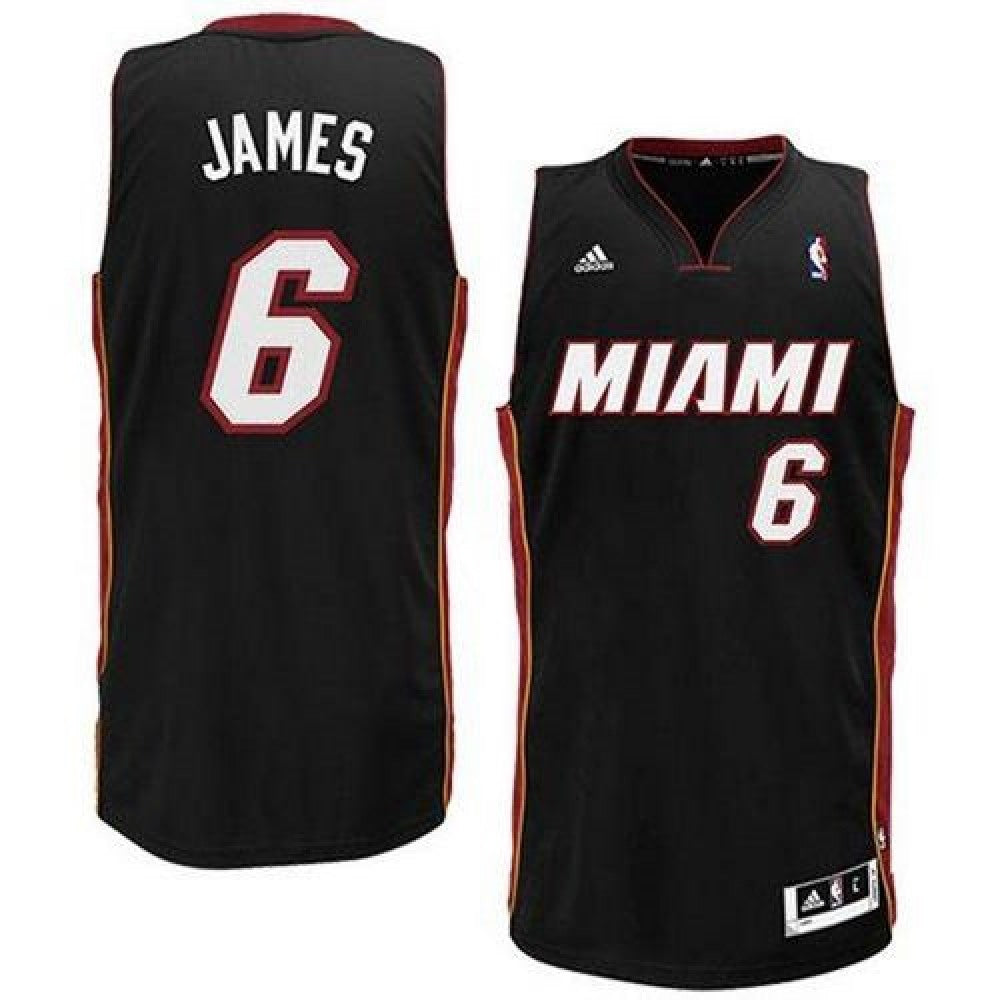 Heat #6 LeBron James Black Revolution 30 "Miami" Stitched NBA Jersey