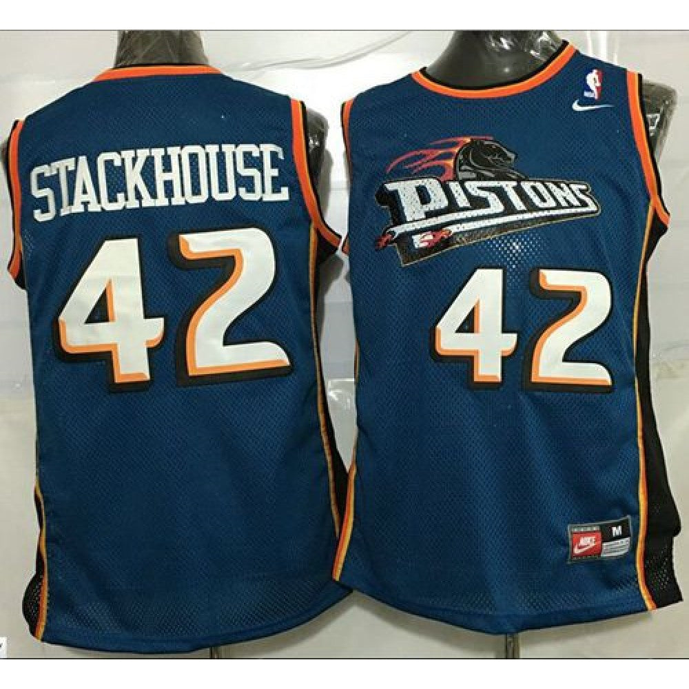 Revolution 30 Pistons #6 Josh Smith Blue Stitched NBA Jersey