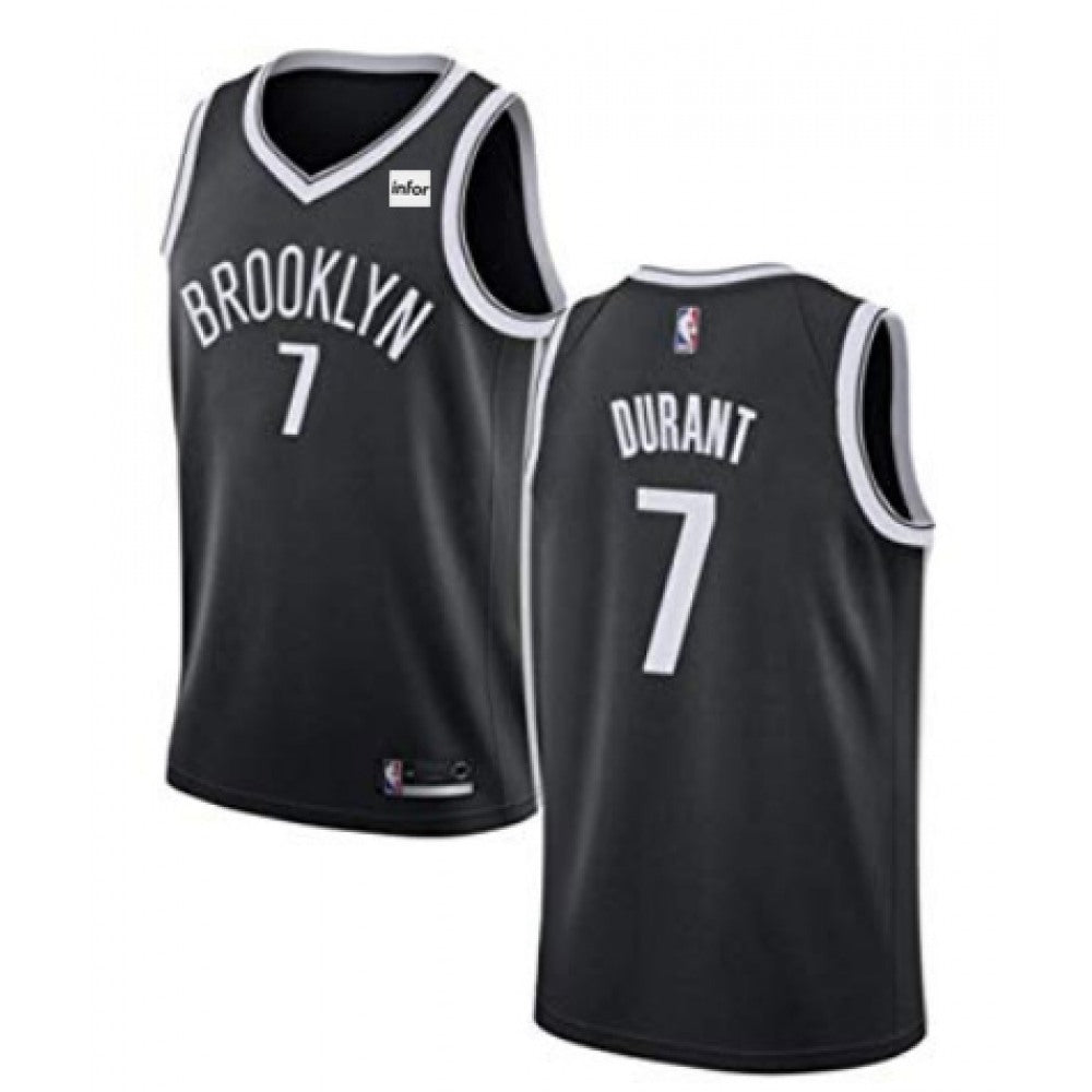 Men's Brooklyn Nets #7 Kevin Durant  Black Stitched NBA Jersey
