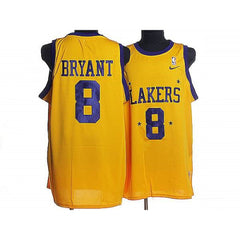 Mitchell and Ness Lakers #8 Kobe Bryant Stitched Yellow Throwback NBA Jersey